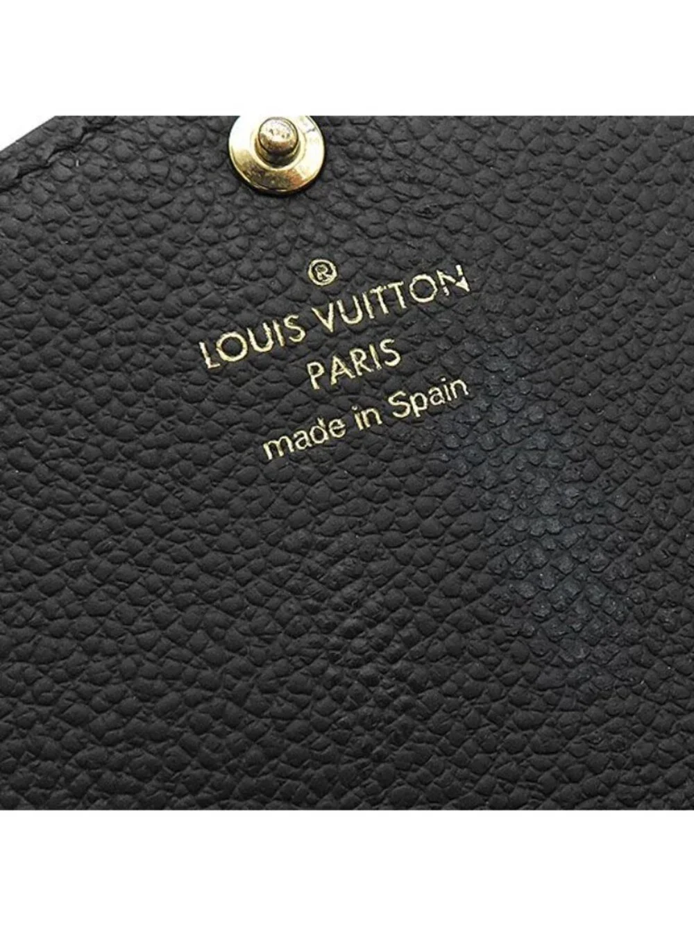 Louis Vuitton Wallet Portefeuille Sarah Monogram Empreinte Black Beige Gold